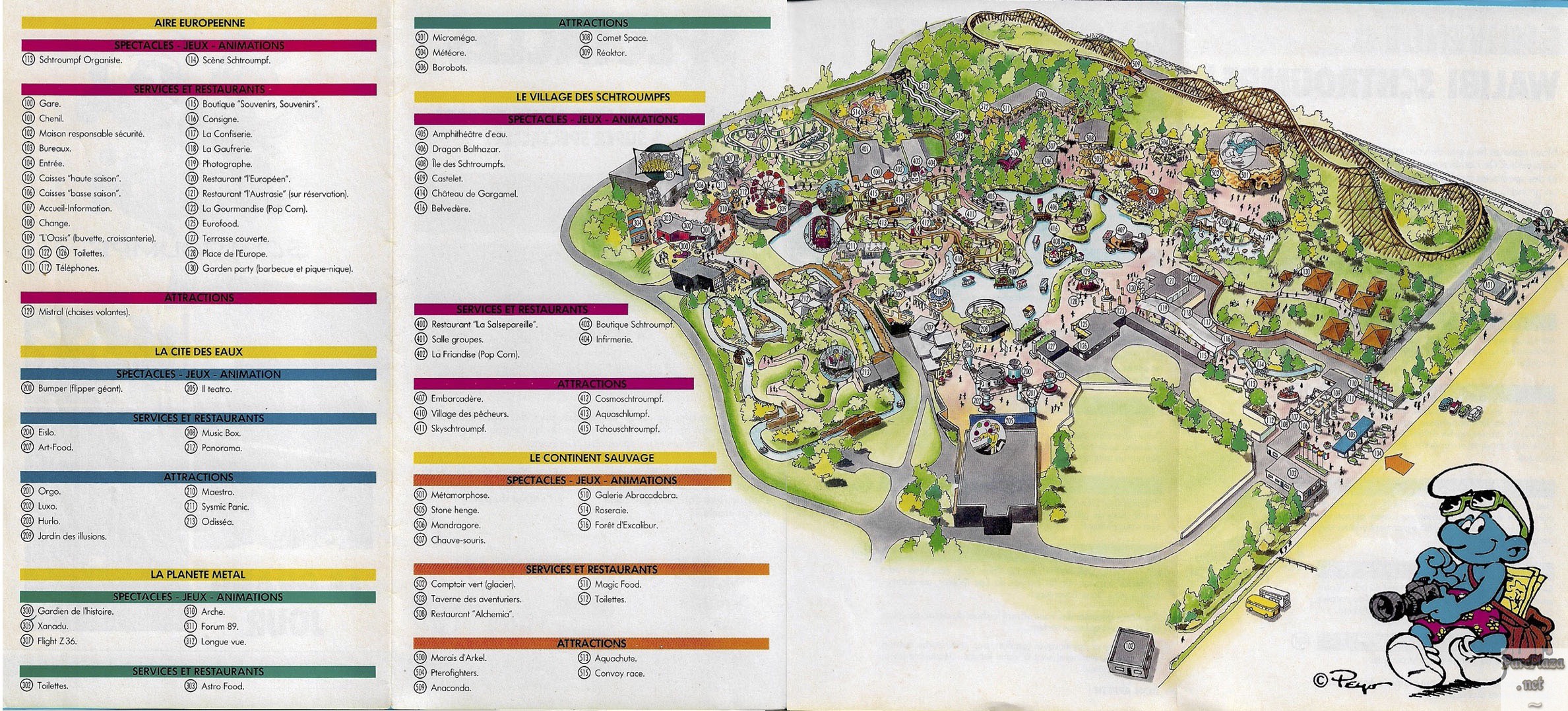 Plan du parc